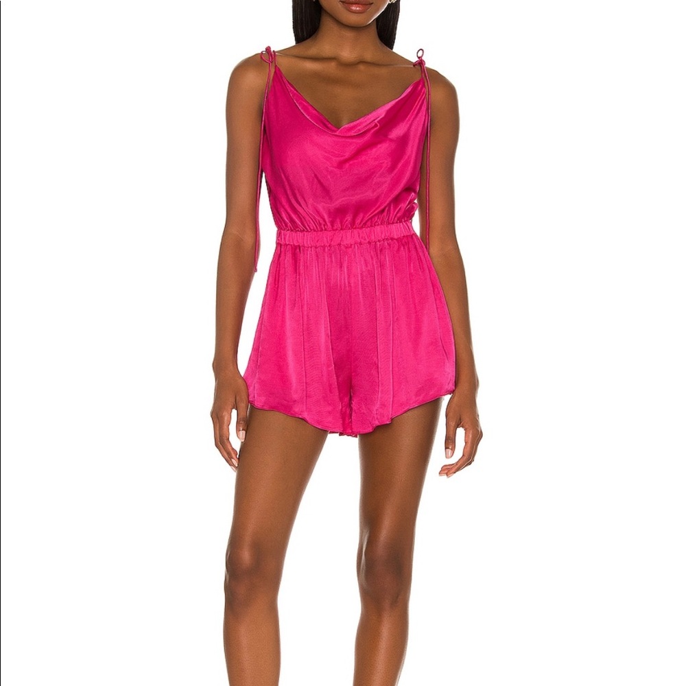 Hot Pink Silk Romper